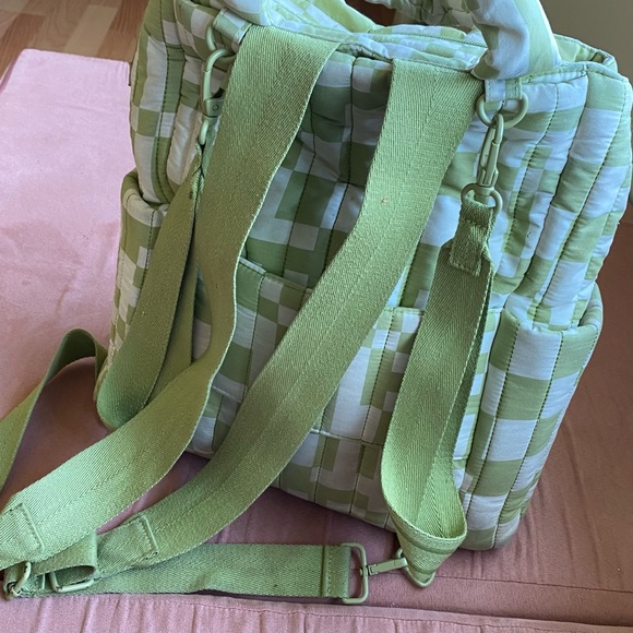 Green and White Quilted Women's Bag - Picture 2 of 8